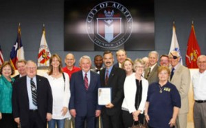 Rotary Club group in Austin at City Hall