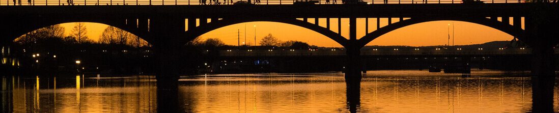 Pennybacker bridge silhouette