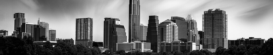 Austin Black and White Skyline